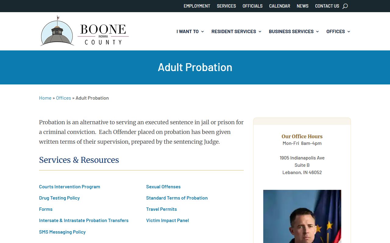 Boone County criminal court records adult probation