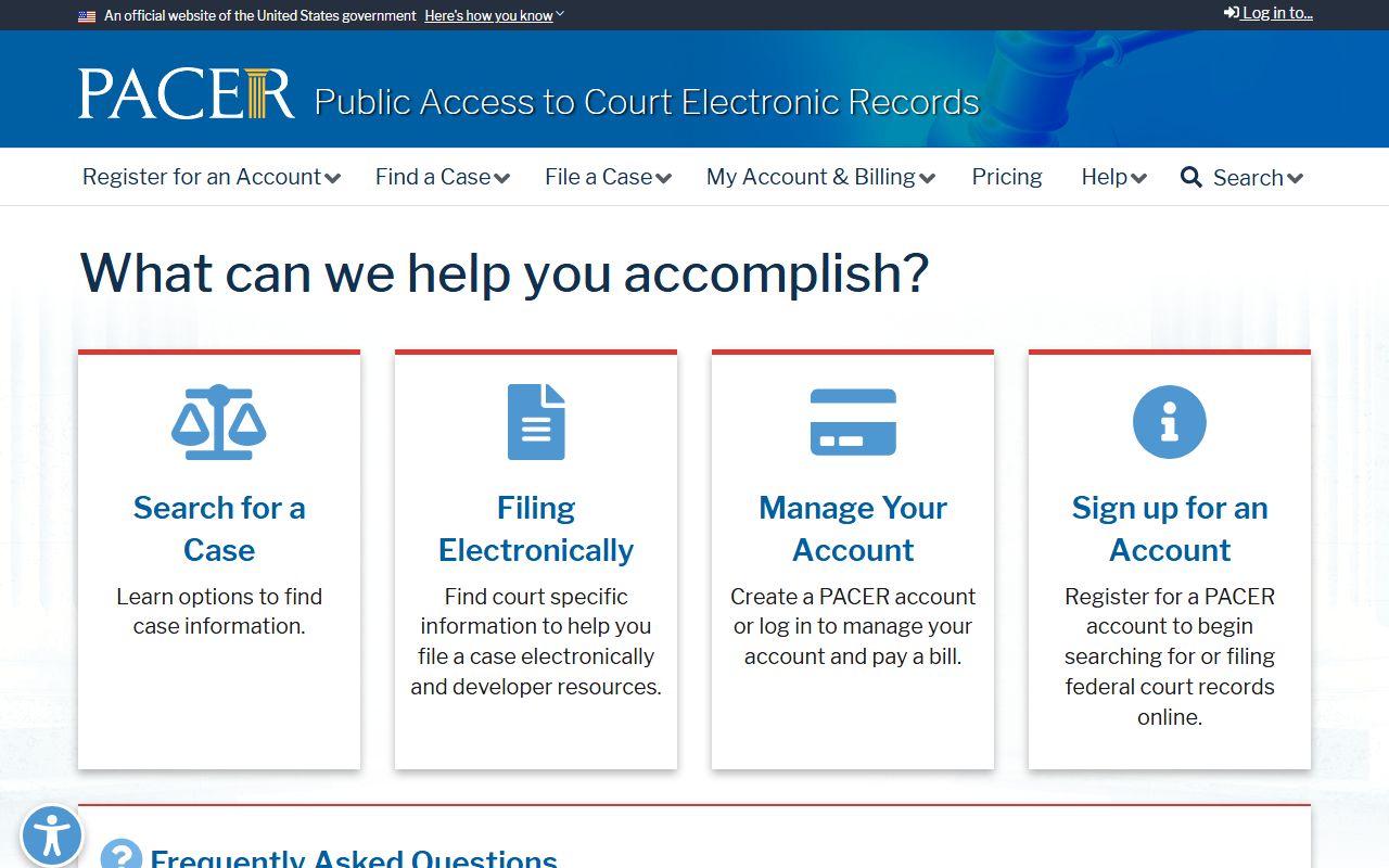 Boone County court records PACER federal records access