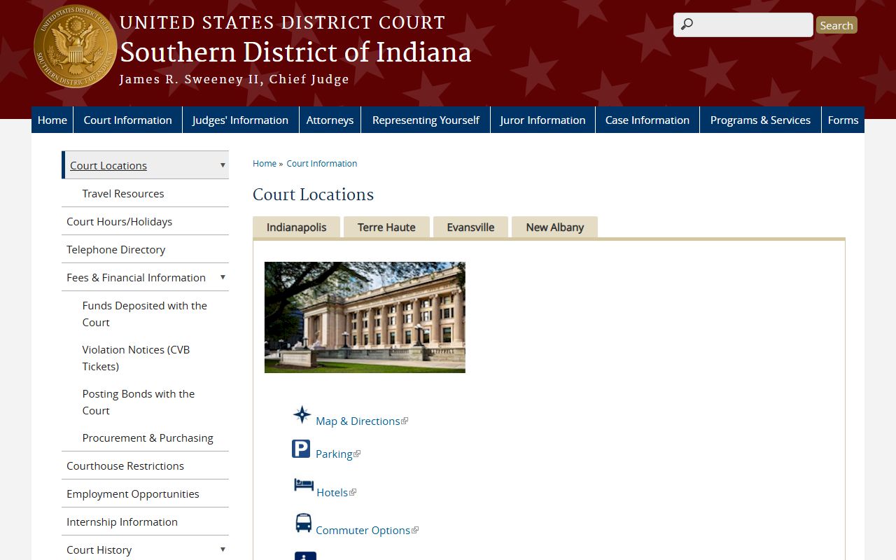 Boone County court records federal Indianapolis division location source