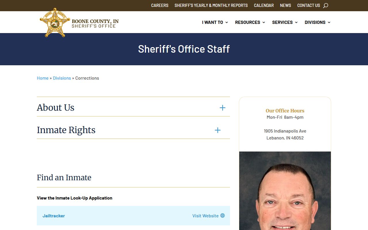 Boone County inmate records county corrections page
