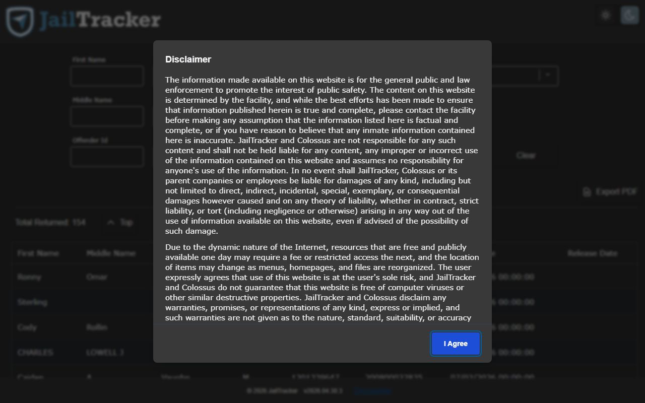 Boone County inmate records JailTracker public roster