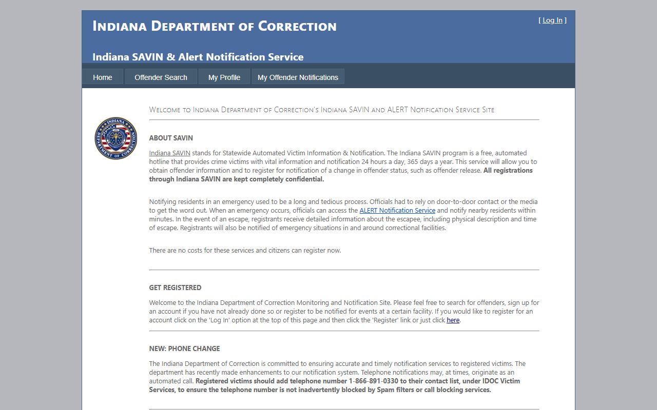 Boone County warrant records Indiana SAVIN custody notification